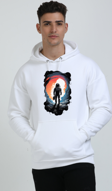 Lost In Space | Premium White Hoodie