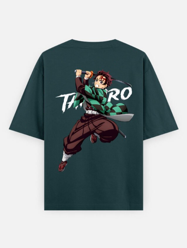 Tanjiro Demon Slayer Oversized T-Shirt | Anime Graphic Tee by Trendy Apes