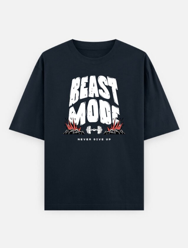 Beast Mode Oversized Gym T-Shirt | 100% Cotton Heavyweight Unisex Tee
